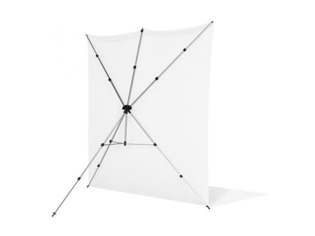 Westcott 8x13' X-Drop Pro Wrinkle-Resistant Backdrop Kit with Stand, High-Key White Sweep