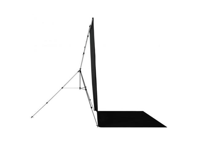Westcott 8x13' X-Drop Pro Wrinkle-Resistant Backdrop Kit with Stand, Rich Black Sweep