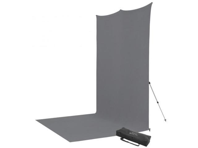 Westcott 8x13' X-Drop Pro Wrinkle-Resistant Backdrop Kit with Stand, Neutral Gray Sweep