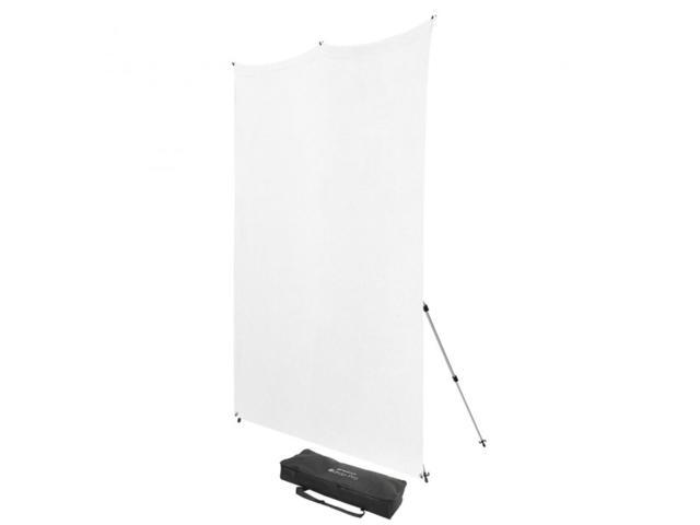 Westcott 8x8' X-Drop Pro Wrinkle-Resistant Backdrop Kit with Stand, High-Key White