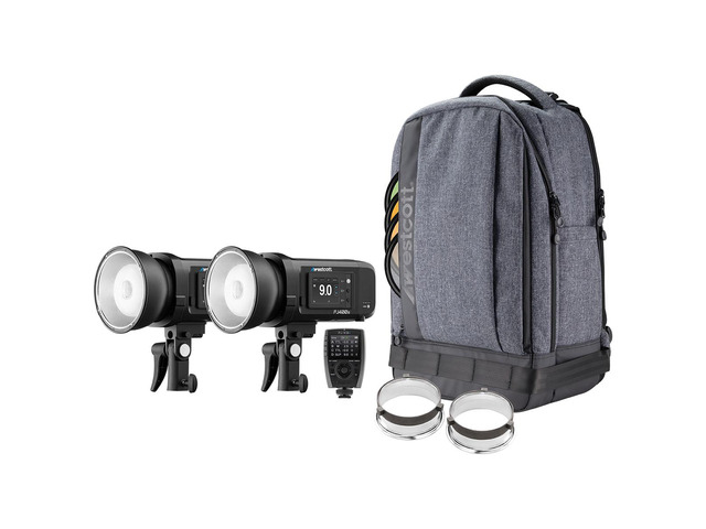 Westcott FJ400 II 400W Strobe 2-Light Backpack Kit with Sony Camera Trigger