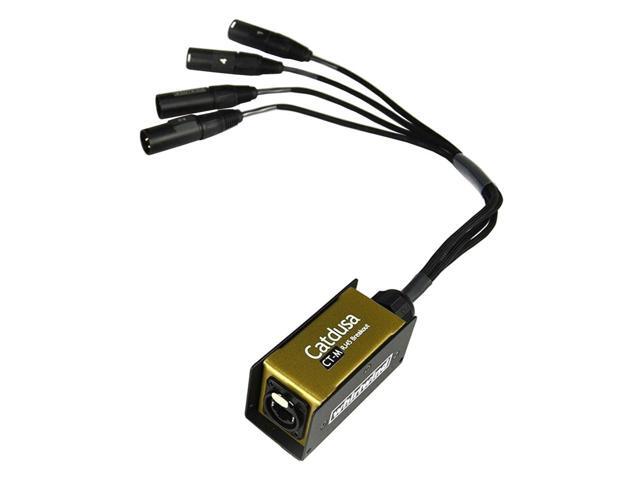 Whirlwind Catdusa CT-F RJ45 Breakout Adapter with 4x 1.5' XLRM Cable #CT-M