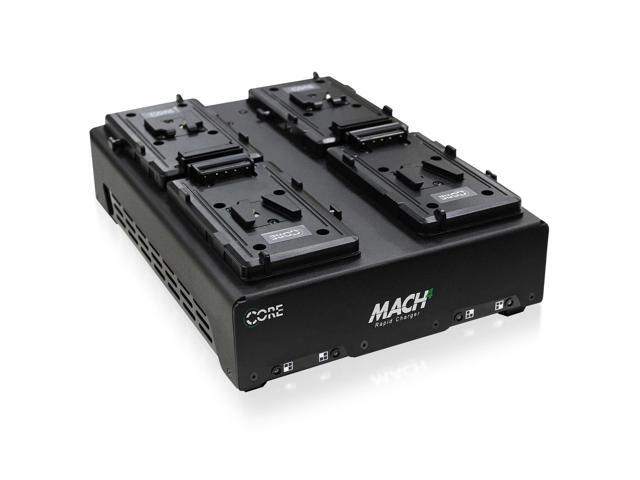Core SWX MACH-Q4S Four-Position V-Mount Simultaneous Rapid Charger for 4x 98Wh Batteries