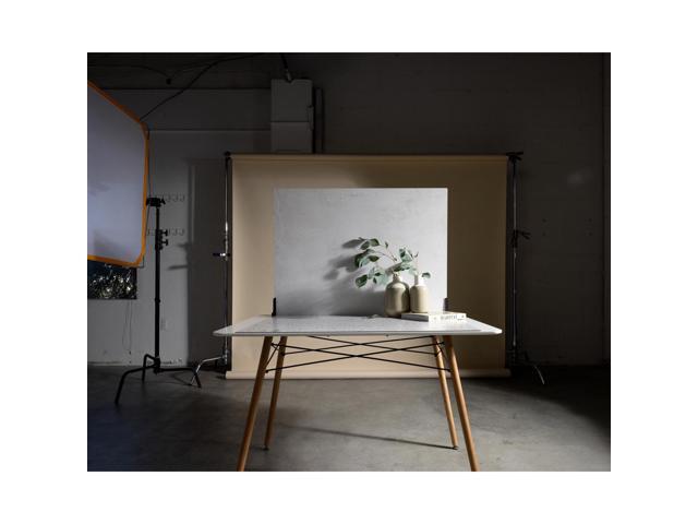 V-FLAT WORLD Duo Board - 30x40' Double Sided Surface Board, Raw Concrete/Vintage Plaster
