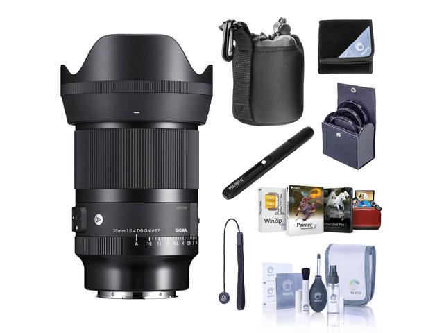 Sigma AF 35mm f/1.4 DG DN ART Lens for Sony E, Bundle with Corel Mac Software Suite, 67mm Filter Kit, Case, Wrap, Lens Cleaner, Cleaning Kit, Lens...