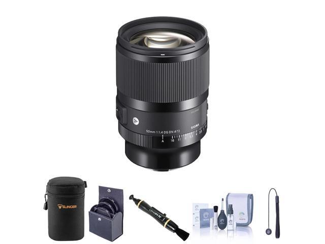 Sigma 50mm f/1.4 DG DN Art Lens for L Mount Bundle with 72mm Filter Kit, Lens Case, Lens Cleaner, Cleaning Kit, Lens Cap Tether