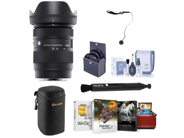 Sigma 28-70mm f/2.8 DG DN Contemporary Lens for L Mount, Bundle with Corel Mac Software Suite, 67mm Filter Kit, Lens Pouch, Lens Cleaner, Cleaning...