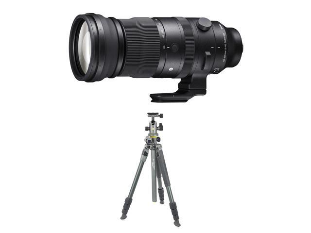 Sigma 150-600mm f/5-6.3 DG DN OS Sports Lens, Sony E, Bundle with VEO 3T+ 264AB 4-Section Aluminum Travel Tripod and BH-160S Ball Head