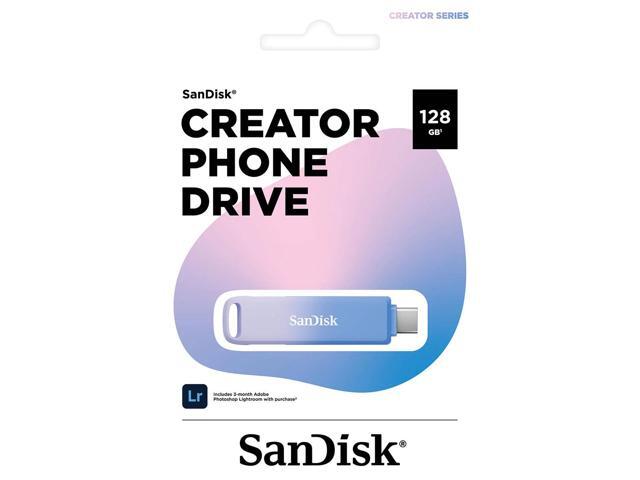 SanDisk - Creator Phone Drive 128GB USB Type C and Lightning connectors - Blue - image 7