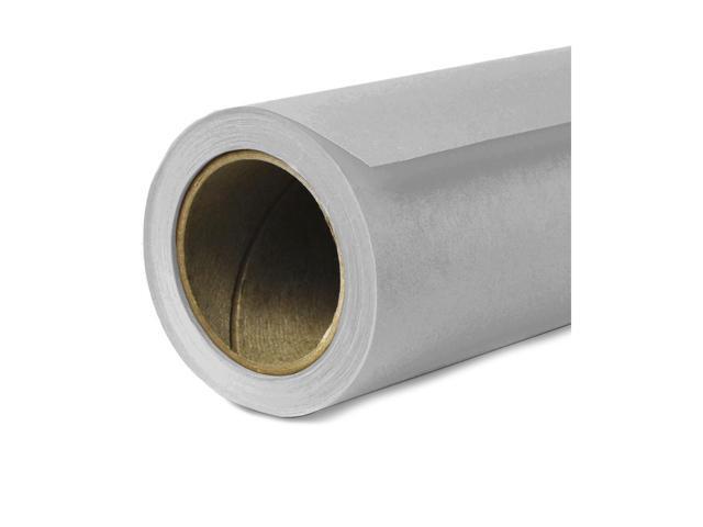Savage 53'x36' Widetone Seamless Background Paper, Focus Gray, 2-Pack, Bundle with 4x 1-1/4x1' Steel Spring Orange Clamp