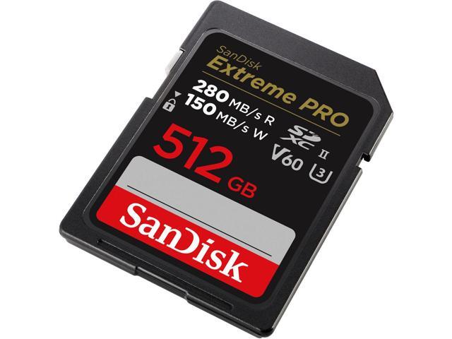 SanDisk SDXC Extreme PRO 280MB/s UHS-II Flash Memory Card 512GB