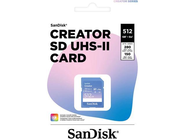 SanDisk Creator Series 512GB UHS-II SDXC Memory Card