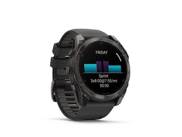 Garmin - fēnix 8 AMOLED Sapphire GPS Smartwatch 51mm Fiber-reinforced polymer - Carbon Gray DLC Titanium - (2024) - image 5