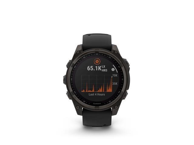 Garmin - fēnix 8 Solar Sapphire GPS Smartwatch 47mm Fiber-reinforced polymer - Carbon Gray DLC Titanium - (2024) - image 4