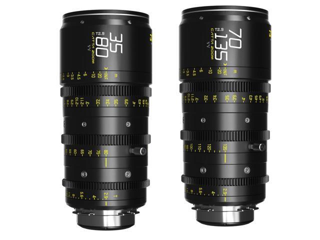 DZOFILM Catta Ace 35-80mm and 70-135mm T2.9 Cine Lens Bundle for PL Mount and Canon EF, Black