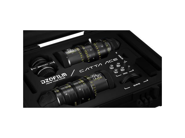 DZOFILM Catta Ace 35-80mm and 70-135mm T2.9 Cine Lens Bundle for PL Mount and Canon EF, Black