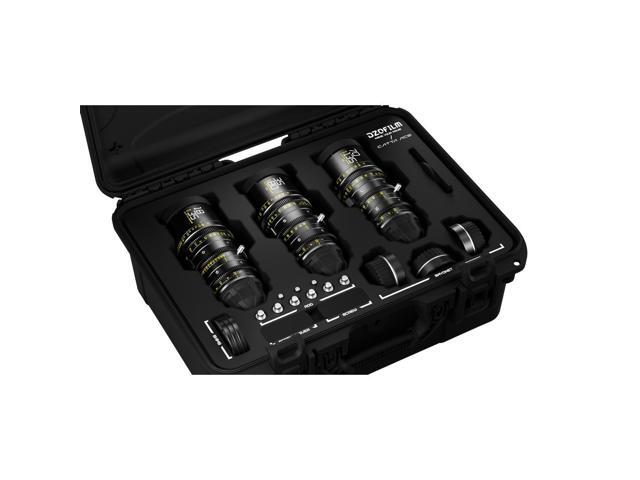 DZOFILM Catta Ace Cine 3-Lens Bundle with 18-35mm, 35-80mm, 70-135mm T2.9 Lens for PL Mount and Canon EF, Black