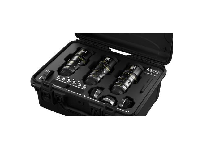 DZOFILM Catta Ace Cine 3-Lens Bundle with 18-35mm, 35-80mm, 70-135mm T2.9 Lens for PL Mount and Canon EF, Black