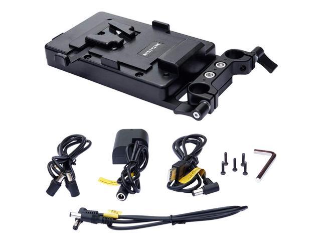 ANDYCINE Multi-Output V-Mount Battery Plate with Rod Mount and Cheese Plate