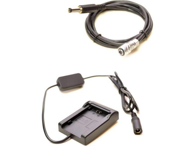 Bescor LP-E6 Battery Plate Kit with 2-Pin BMPCC 6K/4K Power Cable #LPE612VBM