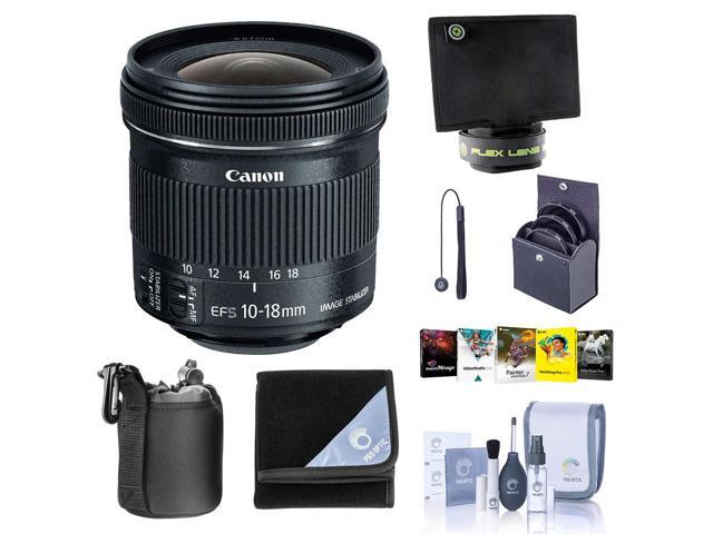 Canon EF-S 10-18mm f/4.5-5.6 IS STM Lens, Bundle with ProOptic 67mm Filter Kit, Flex Lens Shade, Lens Case, Cleaning Kit, Lens Cap Tether, Lens...