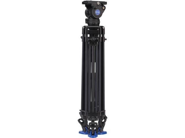 Benro BV8 3-Section Aluminum Alloy Twin Leg Video Tripod with Video Head and ML08 Mid-Level Spreader