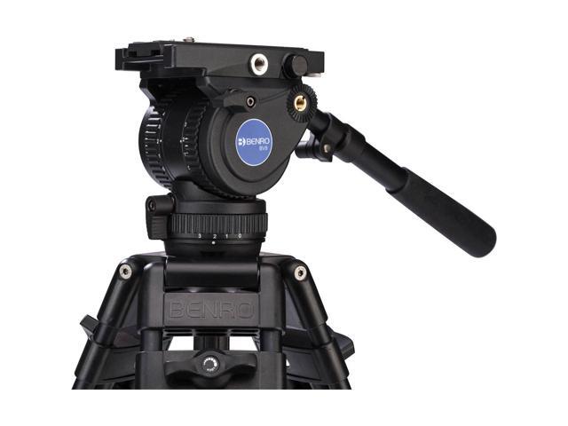 Benro BV8 3-Section Aluminum Alloy Twin Leg Video Tripod with Video Head and ML08 Mid-Level Spreader