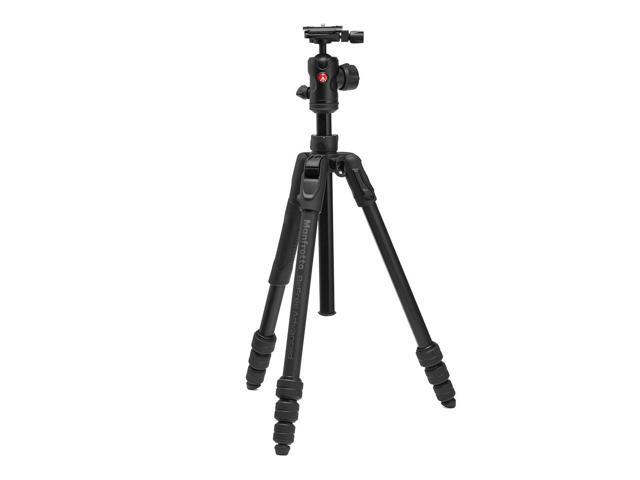 Manfrotto Befree Advanced AS Twist 4-Section Aluminum Travel Tripod Kit with 494 Center Ball Head, Black