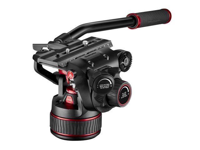 Manfrotto 3-Section Carbon Fiber Twin Leg Tripod with Nitrotech 608 Fluid Video Head and Mid-Level Spreader
