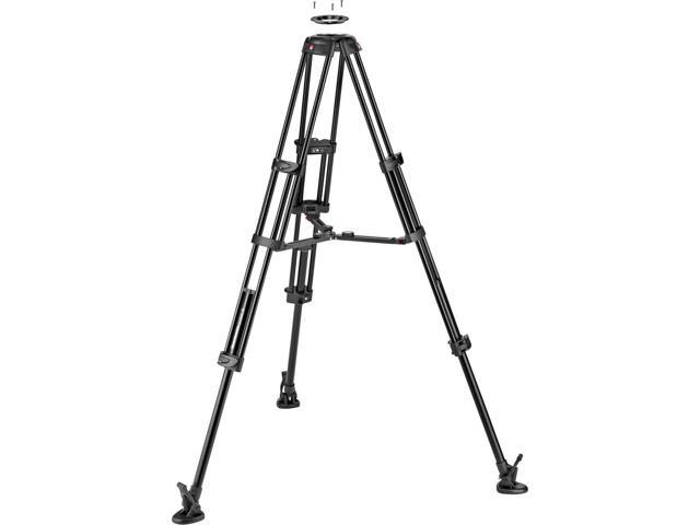 Manfrotto 3-Section Aluminum Twin Leg Video Tripod with Mid-Level Spreader