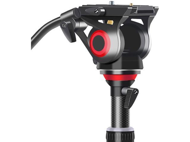Came-TV TP-501C 3-Section Carbon Fiber Video Tripod with Fluid Head