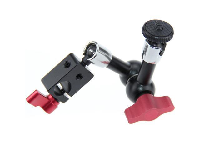 CAMVATE 15mm Rod Clamp Cold Shoe Mount for Video Camera DSLR Rig(Red)