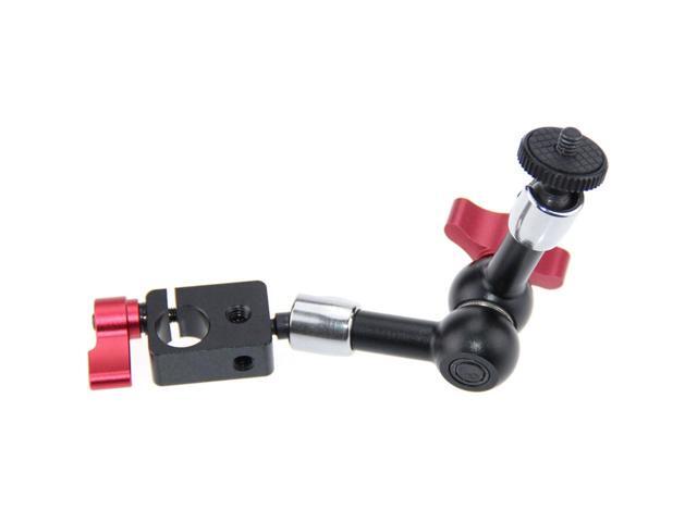 CAMVATE 15mm Rod Clamp Cold Shoe Mount for Video Camera DSLR Rig(Red)