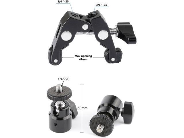 CAMVATE Crab Clamp with Mini Ball Head, 3 Lbs Capacity