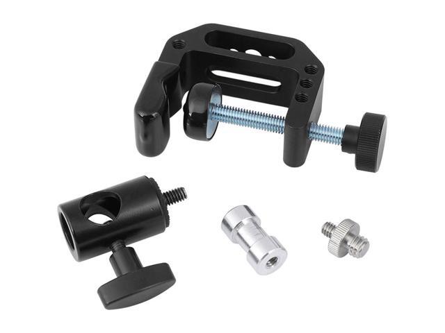 CAMVATE Universal Robust C Clamp with 1/4' & 3/8' Male & Female Thread Mounting Points & Light Stand Head Adapter