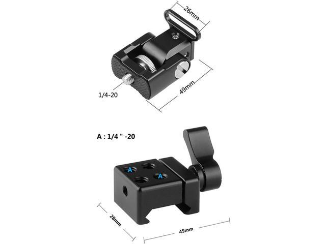 CAMVATE Tilting Monitor Support Bracket with Quick Release NATO Clamp for DSLR Camera