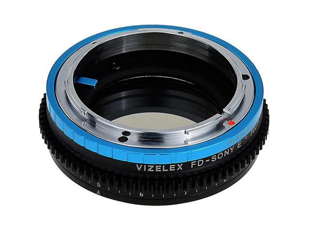 Fotodiox Vizelex Polar Throttle Lens Mount Adapter for Canon FD & FL 35mm SLR Lens to Sony Alpha E-Mount Mirrorless Camera Body with Built-In...