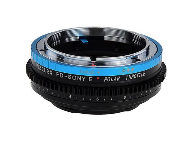 Fotodiox Vizelex Polar Throttle Lens Mount Adapter for Canon FD & FL 35mm SLR Lens to Sony Alpha E-Mount Mirrorless Camera Body with Built-In...
