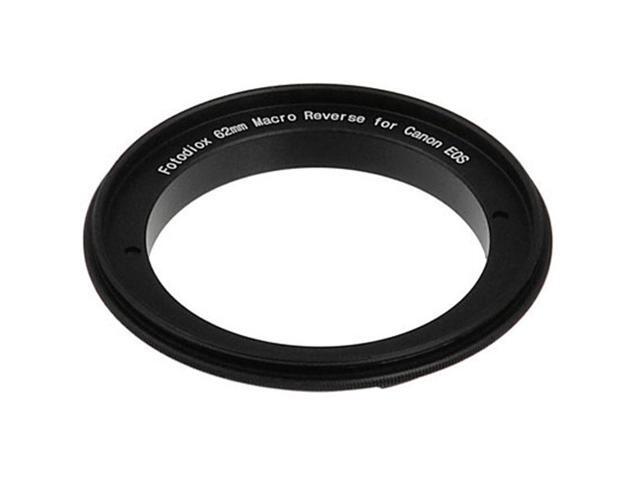 Fotodiox 62mm Filter Thread Macro Reverse Mount Adapter Ring for Canon EOS (EF, EF-S) Mount SLR Camera Body