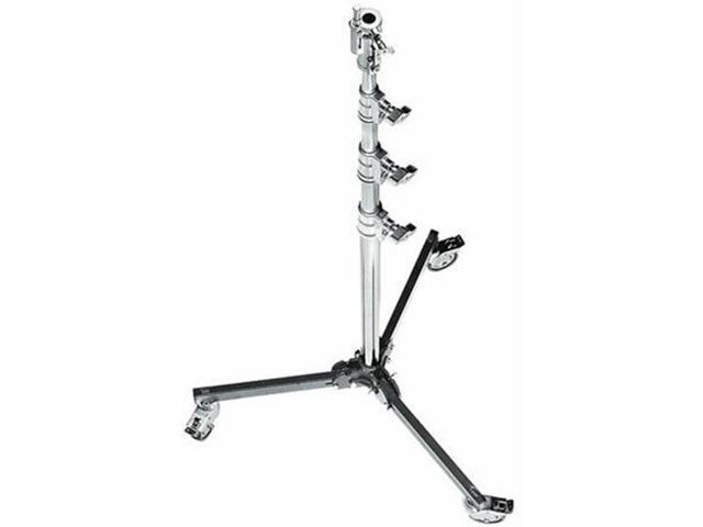 Avenger 11.15' Roller Stand 34 Folding Base, 5 Sections, 4 Risers, Chrome