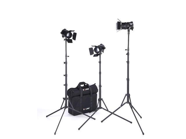 Boling BL-50C 50W Fresnel Bi-Color LED Lighting Kit with Light Stand #BL-50C/B