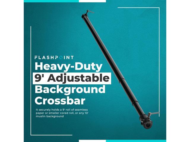 Flashpoint Heavy-Duty 9' Adjustable Background Crossbar (Black)