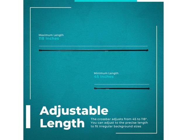 Flashpoint Heavy-Duty 9' Adjustable Background Crossbar (Black)