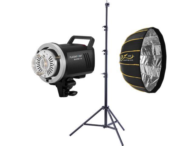 Flashpoint BLAZ 300-V 300Ws R2 Studio Monolight Flash Kit with Stand and Beauty Dish