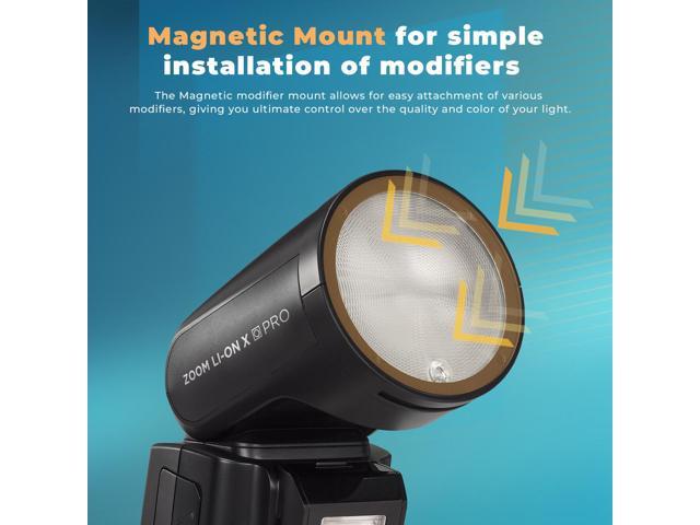 Flashpoint Zoom Li-on X PRO R2 TTL On-Camera Round Speedlight Flash for Panasonic & Olympus with Round Head Flash Accessory Kit