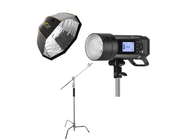 Flashpoint XPLOR 600 PRO TTL - Glow EZ Lock Octa Quick XL Softbox With Bowens Mount (48in), Flashpoint 10' Century Light Stand on Turtle Base Kit...