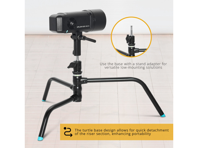 Flashpoint 40' Quick Release Turtle Base C-Stand Kit with 2.5' Grip Head & 40' Grip Arm (Black)