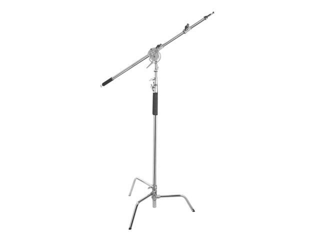 Flashpoint Turtle Base C-Stand and Cross Arm Boom Kit (Chrome, 10.5')