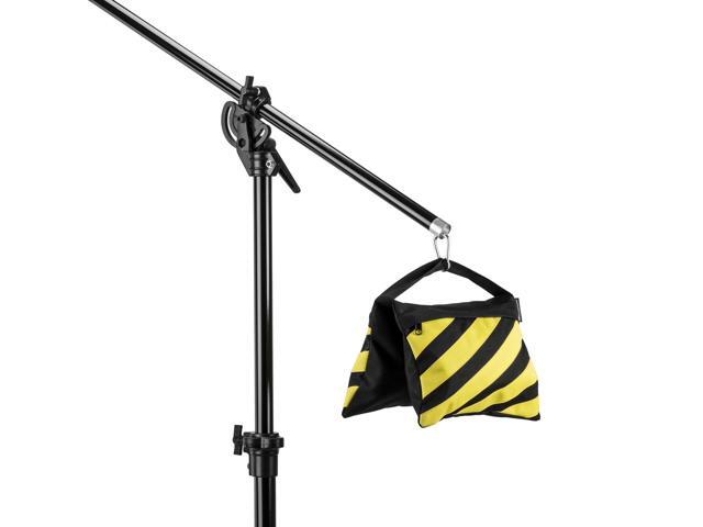 Flashpoint Empty Saddle Sandbag, Water-Resistant Cordura Nylon - (15 lb Capacity, Yellow & Black Stripes)