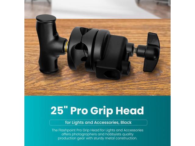 Flashpoint 2.5' Pro Grip Head for Lights and Accessories, Black